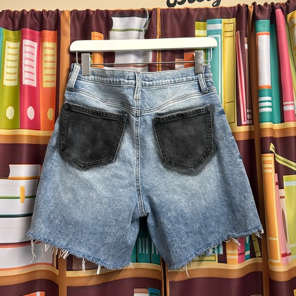 Pants - Hand SprayPainted Denim Shorts